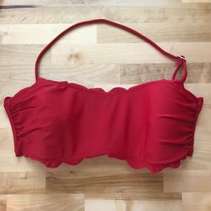 Loft Scalloped Bandeau Style Bikini Top